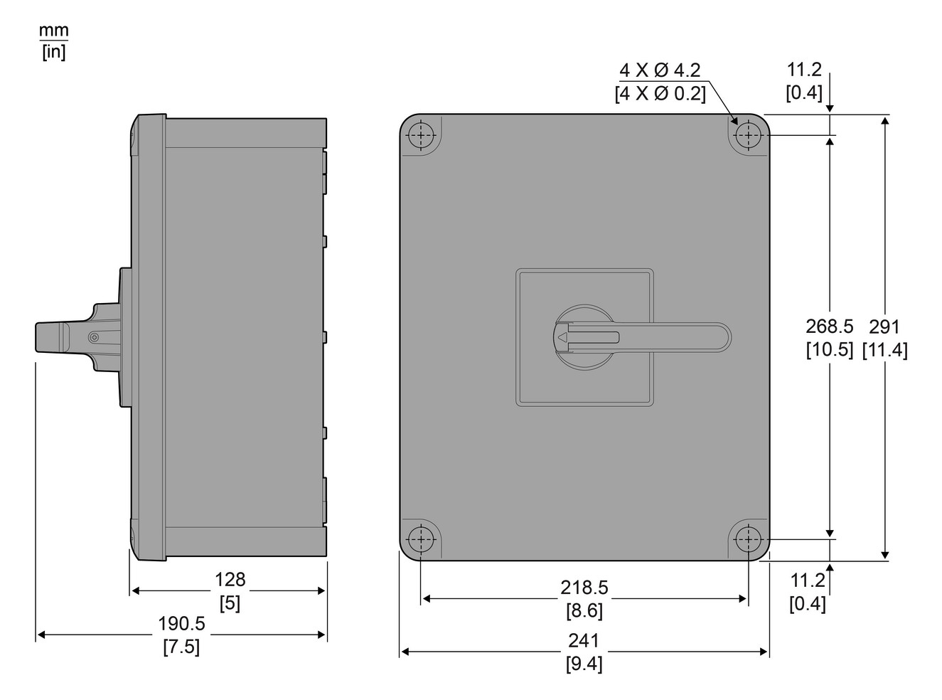 Hauptschalter 100A 3p IP65 m.Geh Komplettger_im_Geh
