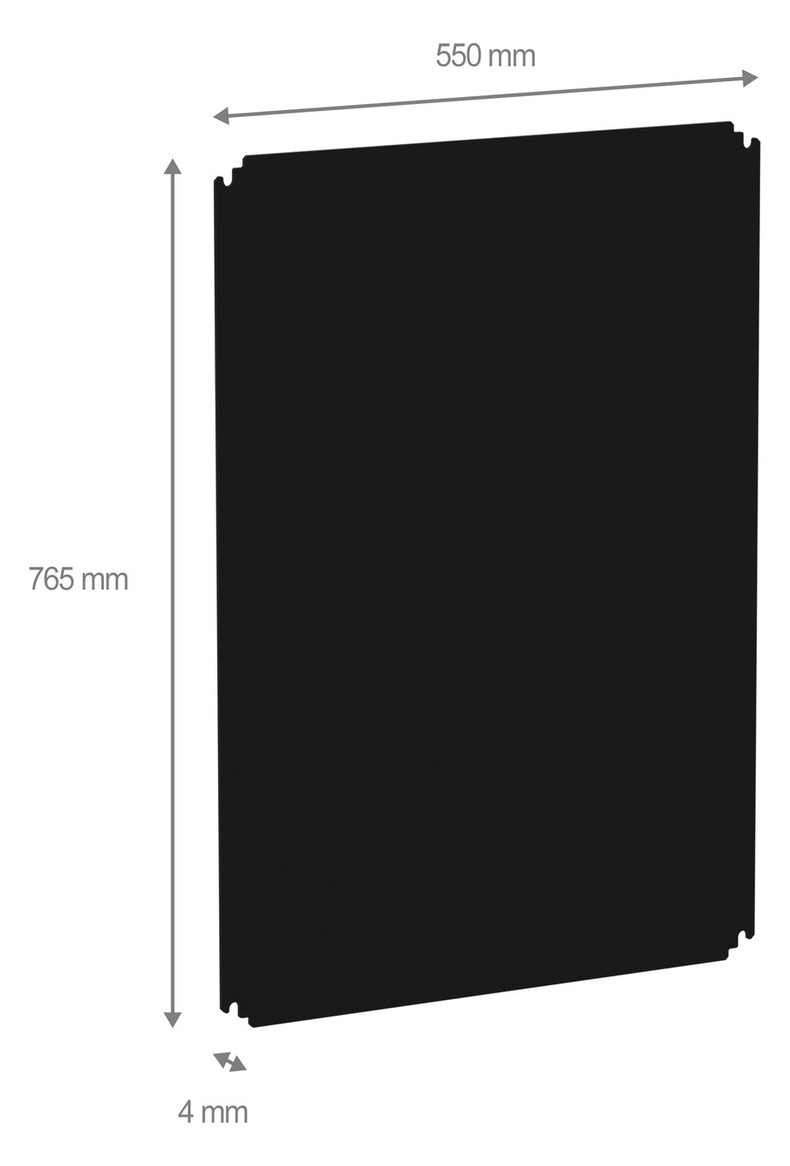Montageplatte Verteiler Kst unbeh 800x600mm