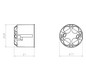 Verbindungsdose HW Ø68x61mm Kst IP3X rnd Ger/VerbDose/kast