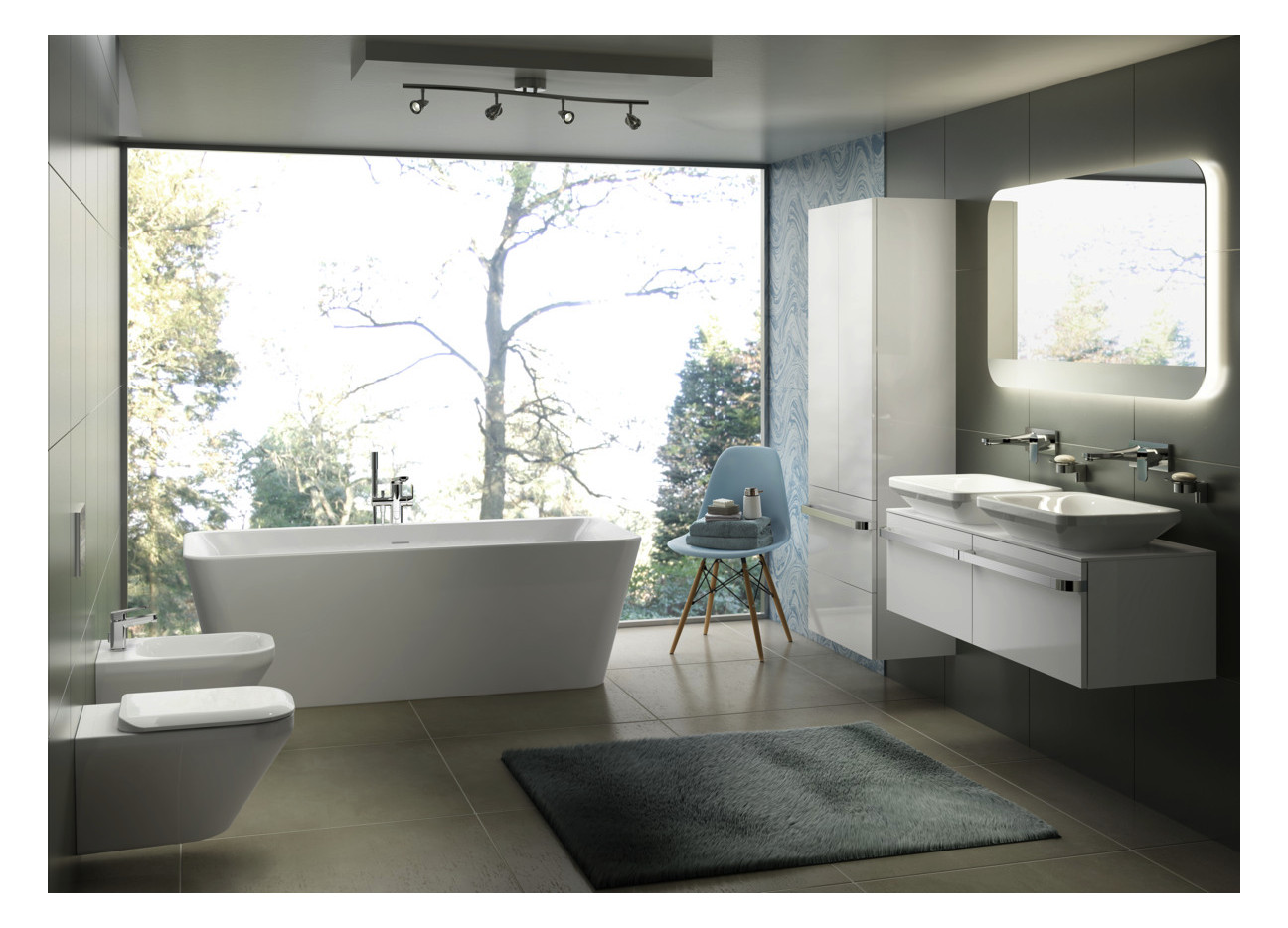 Ideal-Standard Fertigmontageset Tonic II Ausladung 180 mm, für UP-Waschtisch-Einhebelmischer, verchromt