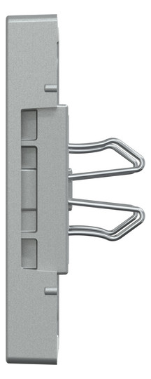 Zentralplatte USB 2f alu-si Klemmbef m.Aufdr aluminium-silber