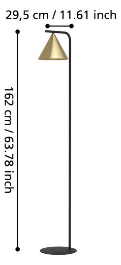 EGLO Stehleuchte NARICES schwarz   99594 