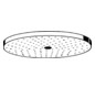 hansgrohe Tellerkopfbrause Axor Starck Decken- oder Wandmontage, 240mm, 1jet, polished red gold