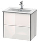 Duravit Waschtisch-Unterschrank Compact XSquare 61 x 38,8 cm, Eiche schwarz, 2 Schubkästen, wandhängend