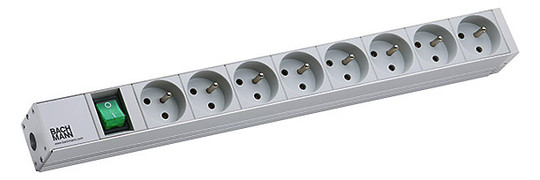 Bachmann 19" 1HE 8xUTE Strom 2m  333.419 