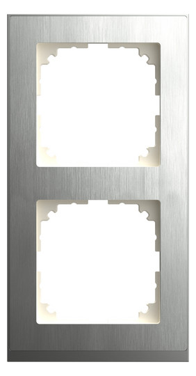 Rahmen 2f edst/alu mt M-Pure Decor Metall edelstahl/aluminium f.GEB-K