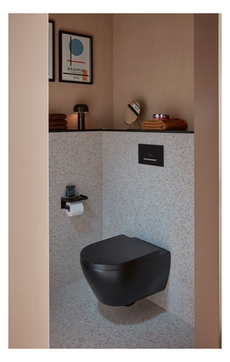 V&B WC-Sitz Subway 3.0 Schaniere aus Edelstahl, mit QuickRelease und Softclosing, ebony C-plus