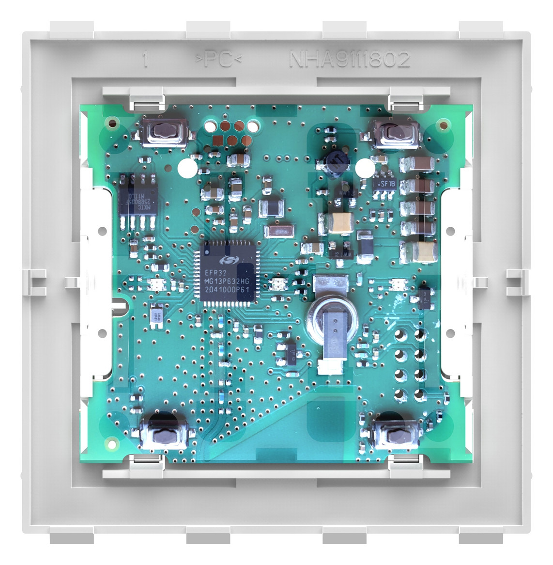 Bedienelement 1f ws f.Dimmeins m.LED-Anz Geeignet für Dimmeinsatz