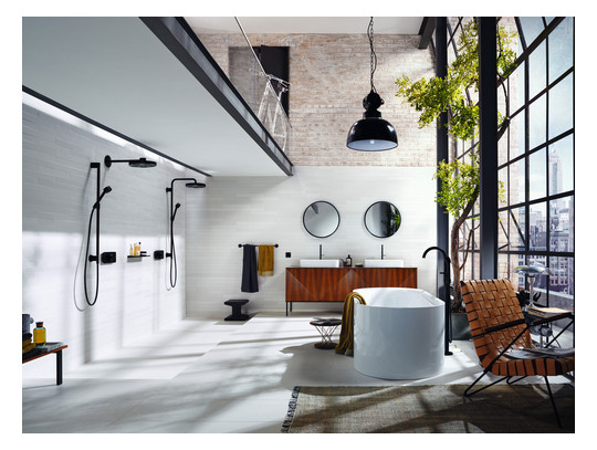 hansgrohe Fertigmontageset Axor One UP-Thermostatmodul, 3 Verbraucher, mattschwarz