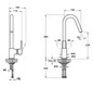 VitrA Bad Spültisch-Einhebelmischer Root Round Ausladung 150mm, Einlochmontage, ohne Ablaufgarnitur G 3/8, Kupfer