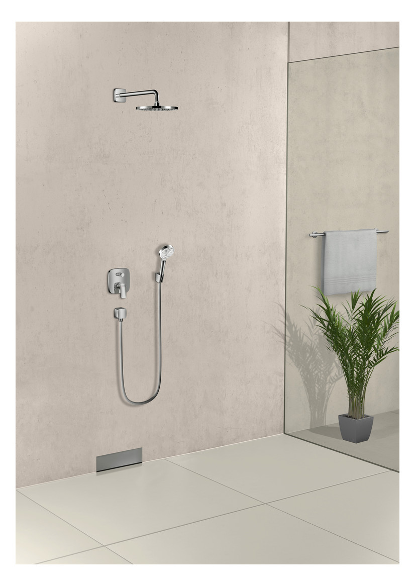 hansgrohe Fertigmontageset Logis UP-Wannen-Einhebelmischer, 2 Verbraucher, chrom