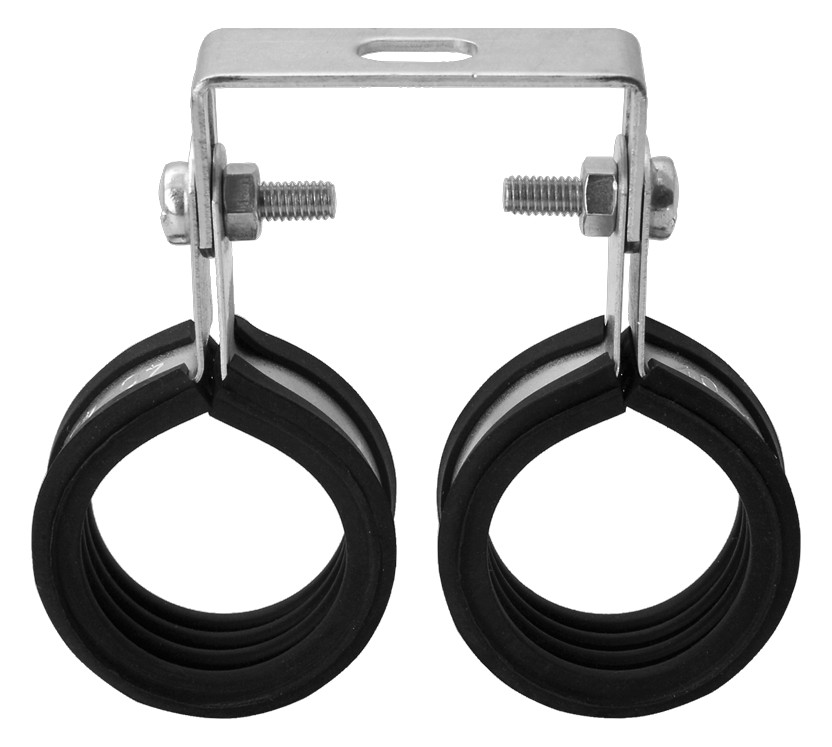 ASW Doppelschelle 22 mm, verzinkt, mit Bügel und Schallschutzeinlage