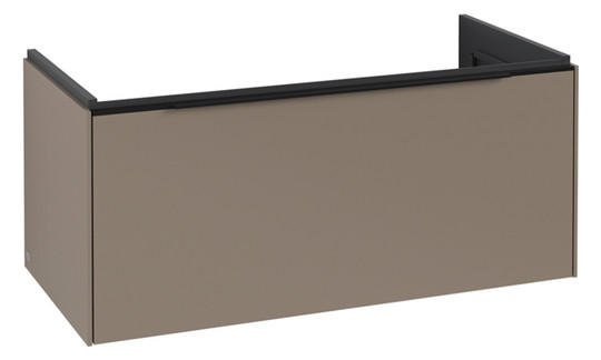 V&B Waschtisch-Unterschrank Subway 3.0 97,3x42,9x47,8cm, ohne LED/Griff Volcano black, taupe