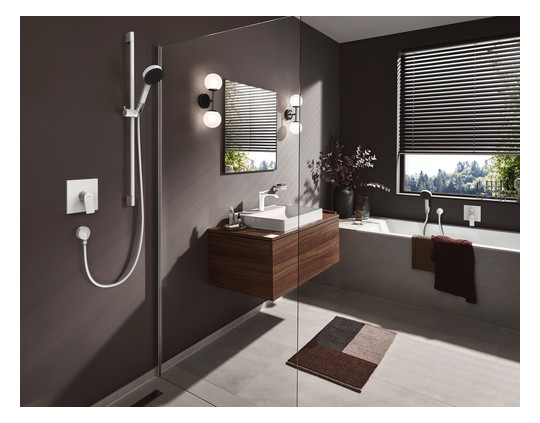 hansgrohe Fertigmontageset Vivenis UP-Wannen-Einhebelmischer, mattweiß