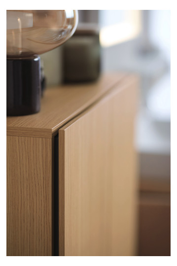 Duravit Halbhochschrank L-Cube 70x24,3x80cm, 2 Türen, eiche natur