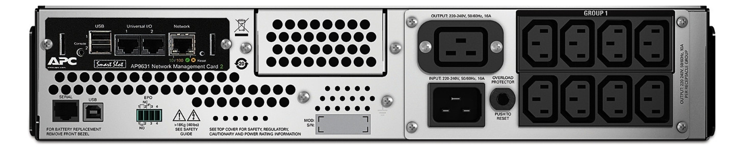 USV 482,6mm(19) Line-Int 3000VA 3,11min 230V 19Zoll-Gerät 480x86x683mm