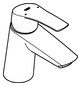 GROHE Waschtisch-Einhebelmischer Eurosmart 1/2", S-Size, glatter Körper, geneigte Version, chrom