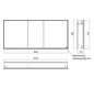 EMCO Unterputz-Lichtspiegelschrank Loft 1600x733mm, LED, 3-türig, aluminium/weiss