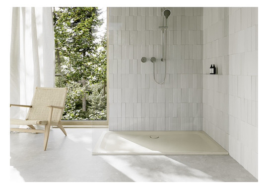 Duschwanne BetteUltra 5808 180x100x3,5cm, Glasur, Mini-Wannenträger, jasmin