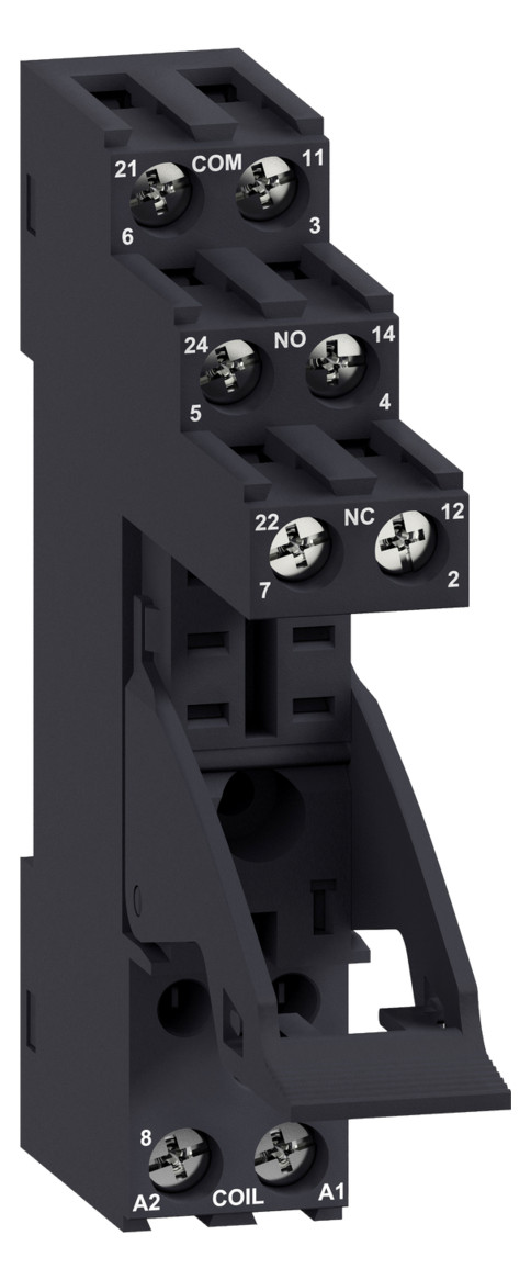 Relaissockel Schraub TS35 8Pins 15,8x77x62mm Hutschiene TH35