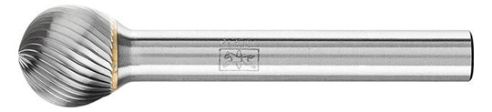 PFERD-HM-Frässtift Kugel KUD - 12x10,8mm, Z5, Schaft...