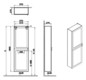 VitrA Bad Hochschrank Root Classic Compact 57x27x180cm, 2 Türen, Korpus Grau Matt