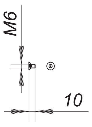 Dallmer Sicherheitsschraube M 6 x 10 mm, Edelstahl 1.4301, 2 Stück