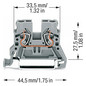 Reihenklemme 0,08-4qmm Serie 870 1Etage 2kl gr 24A Hutschiene TH35