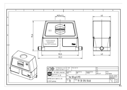 HART HAN 16B-gg-R-M25        19300160446 