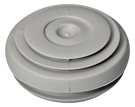 Durchführungstülle Gummi Ø4-20mm Ø23mm 1,8mm rnd geschl gr
