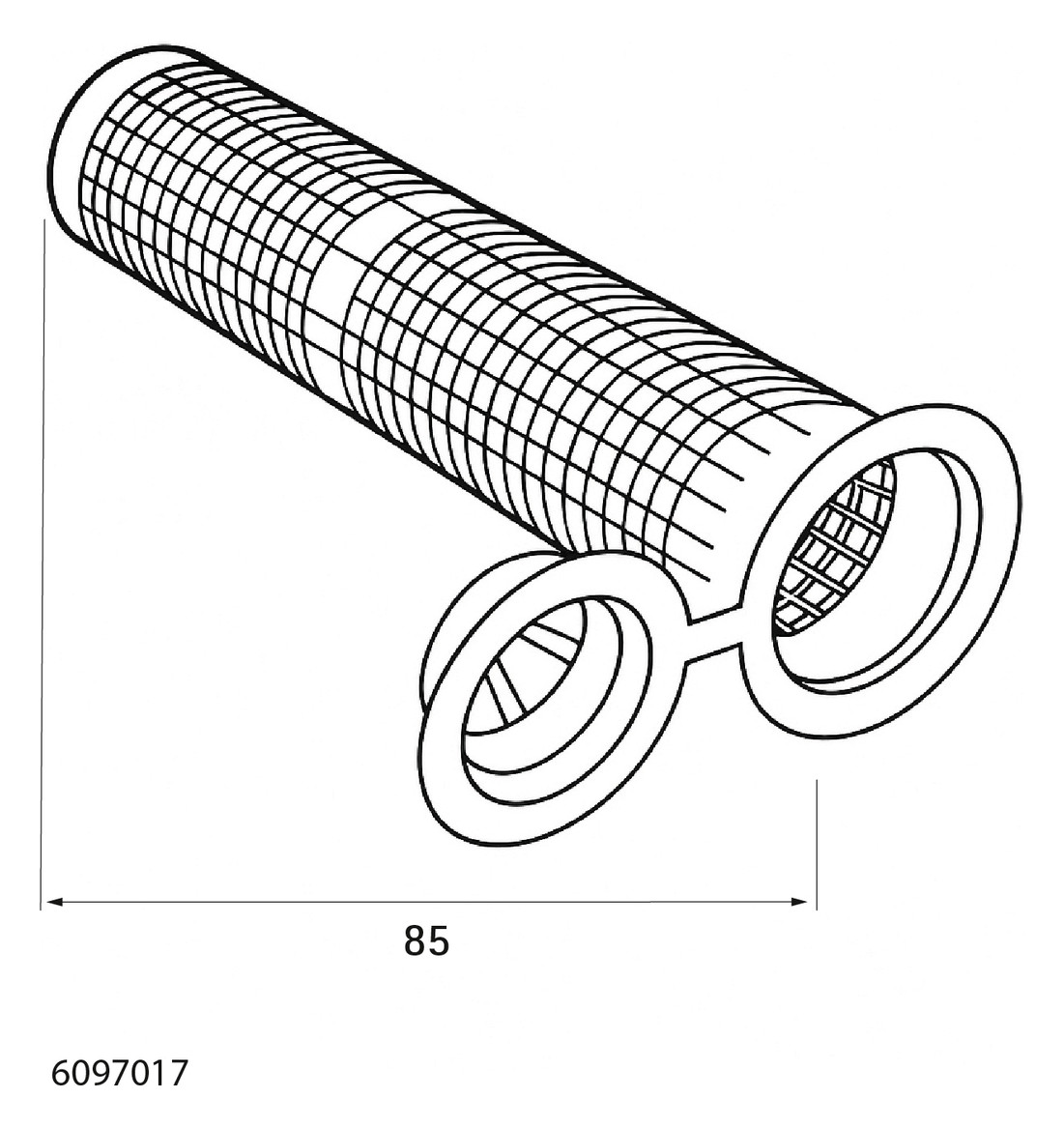 Walraven Siebhülse WIS PS 16 x 85 mm, für M 8, M 10 Gewindestück