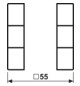 Taste 3t Schalt/Dimm AS/A aws glz f.Bussystem