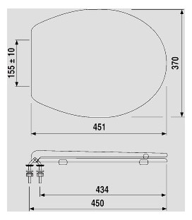Sanit WC-Sitz Thermoplast 2000 mit Edelstahlscharniere, verstellbar, weiß