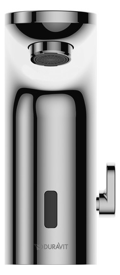Duravit Infrarot-Waschtisch-Armatur Sensor 1 Batterie, Ausladung 122mm, Temperaturregulierung, chrom