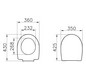 VitrA Bad WC-Sitz Pera ohne Absenkautomatik, für Compact WC, weiß