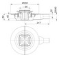 Dallmer Bodenablauf CircoPlan 40.2 100 x 100 mm, ABS, DN 40, seitlich