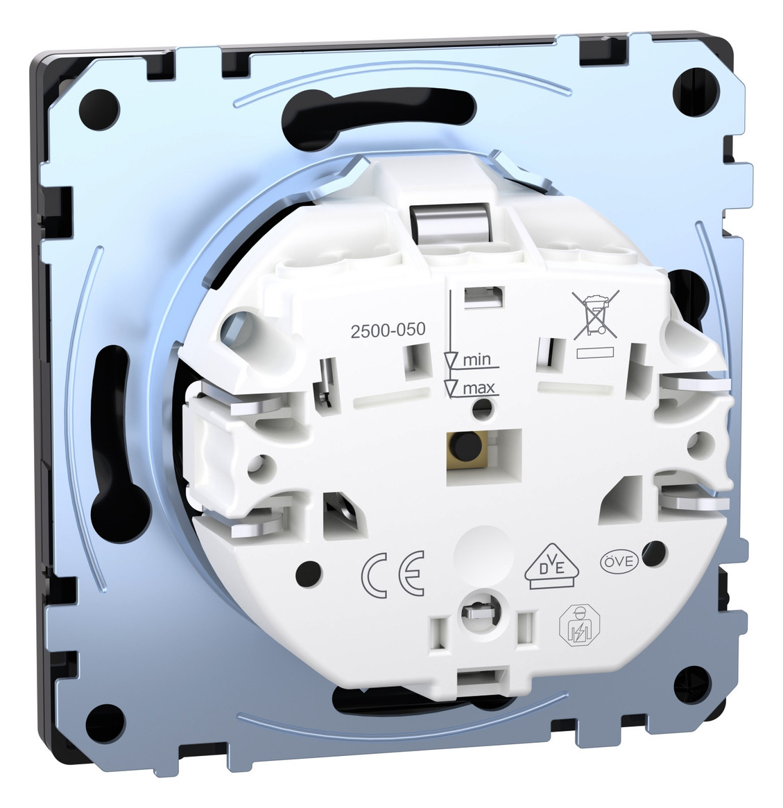 Steckdose 1f glz System Design UP m.BS Mit erhöhtem Berührungsschutz IP20