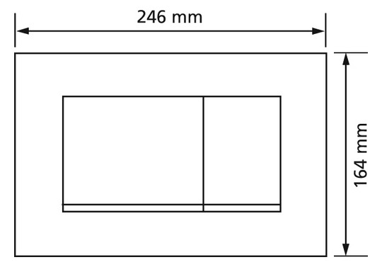Burda Betätigungsplatte SIGMA30 2-Mengenspülung, schwarz/hochglanz chrom/schwarz