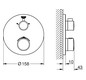 GROHE Fertigmontageset Grohtherm UP-Brause-Thermostat, mit integrierter 2-Wege-Umstellung, rund, chrom