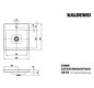 Kaldewei Aufsatz-Waschtisch CONO 3076 50x50cm, ohne Überlauf, 1 Hahnloch, warm grey 10