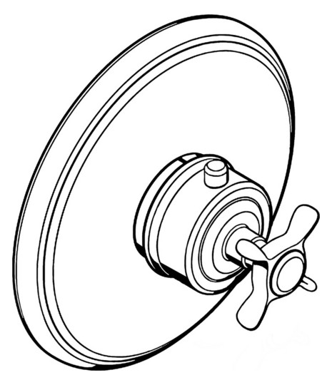 hansgrohe Fertigmontageset Axor Montreux UP-Thermostat, mit Kreuzgriff, brushed nickel