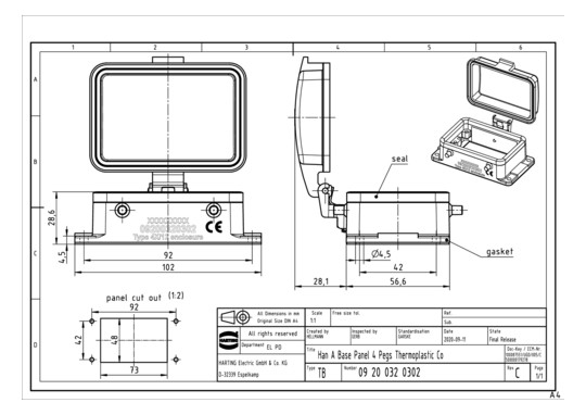 HART Anbaugehäuse            09200320302 