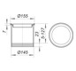 Dallmer Aufsatzrahmen VER 15 Serie 15 VER 15, Edelstahl 1.4301, d= 155mm