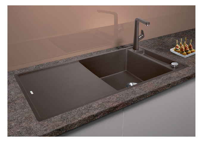 Blanco Spüle AXIA III XL S-F SILGRANIT 99 x 50 cm, weiß, reversibel, mit Holzschneidbrett