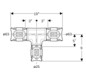 Geberit T-Stück FlowFit Ø 63 x 25 x 63 mm, reduziert, PPSU