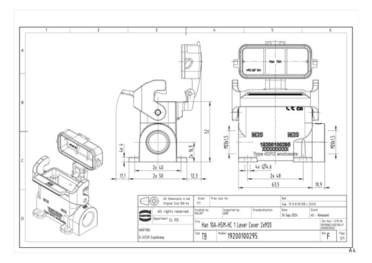 HART Sockelgehäuse 2xM20 2   19200100295 