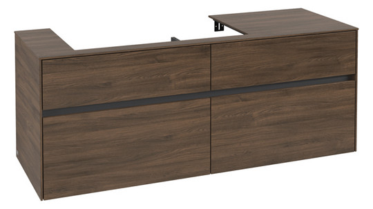 V&B Waschtischunterschrank Collaro 140x54,8x50cm, Waschtisch links, arizona oak