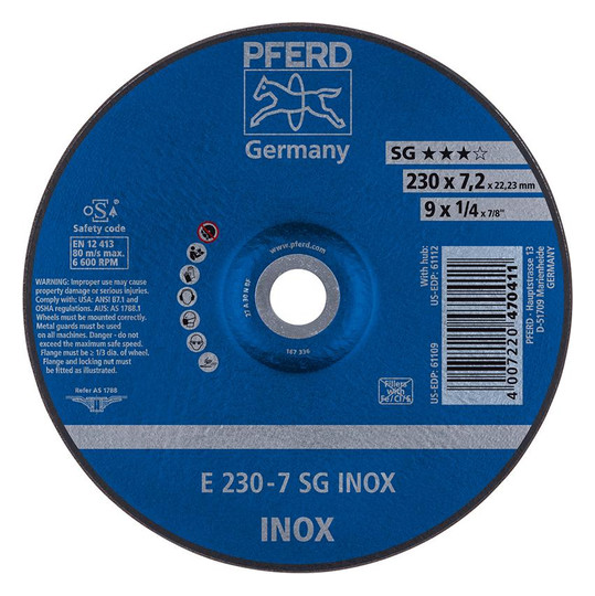 PFERD-Schruppscheiben SG INOX - 230x8,3mm