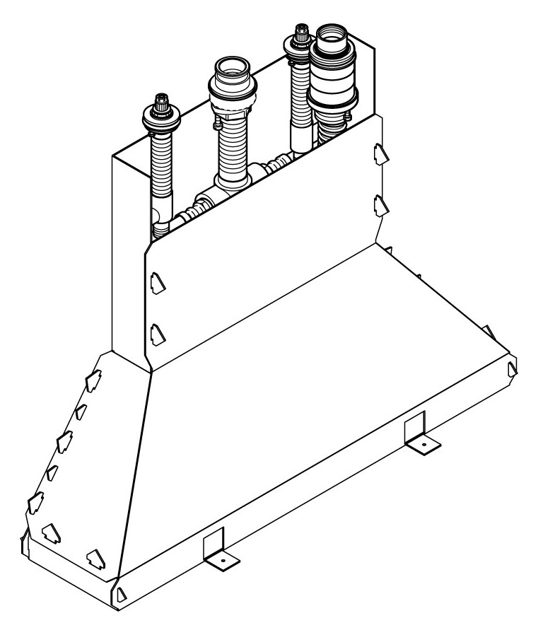 hansgrohe Grundkörper DN 15, für 4-Loch-Wannenrandarmatur