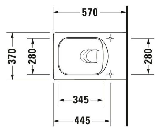 Duravit Wand-Tiefspül-WC Vero Air 37x57cm, 4,5 l, Rimless, weiß